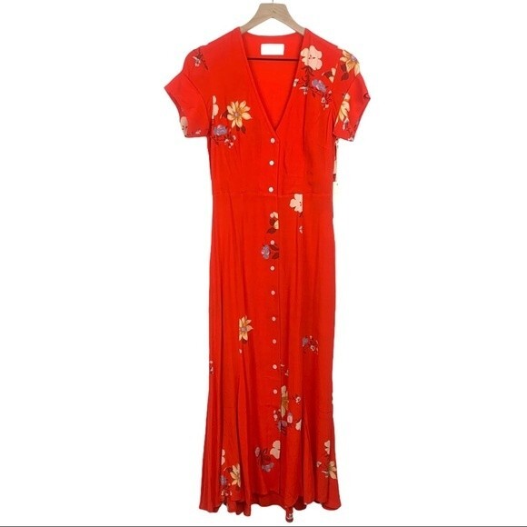 NEW Revolve CAPULET Red Floral Ellie Maxi Summer Dress Size XS - Picture 2 of 10